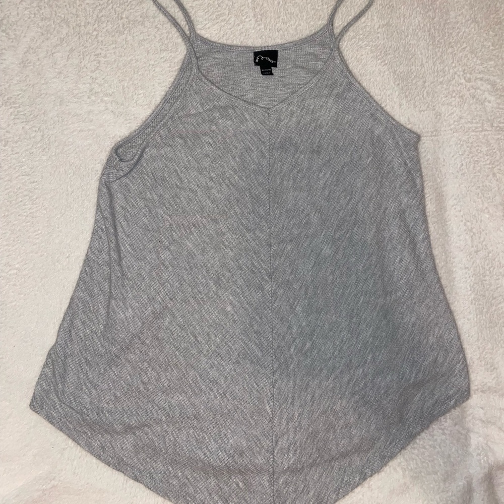 Gray flowy tank top